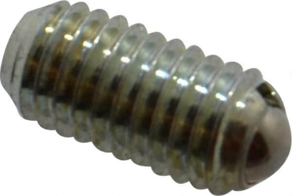 Gibraltar - M8x1.25, 5mm Ball Diam, 16mm Body Length, 1.5mm Max Ball Reach, Threaded Ball Plunger - Makers Industrial Supply