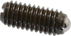 Gibraltar - M6x1.0, 3.5mm Ball Diam, 14mm Body Length, 1mm Max Ball Reach, Threaded Ball Plunger - Steel Body, Steel Ball, 2.02 Lb Initial End Force, 2.92 Lb Final End Force - Makers Industrial Supply