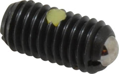 Gibraltar - M8x1.25, 5mm Ball Diam, 16mm Body Length, 1.5mm Max Ball Reach, Threaded Ball Plunger - Steel Body, Steel Ball, 3.37 Lb Initial End Force, 6.75 Lb Final End Force, Locking Element - Makers Industrial Supply