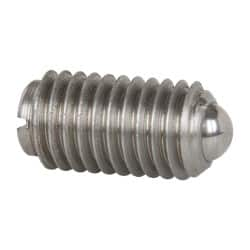 Gibraltar - M10x1.5, 6mm Ball Diam, 19mm Body Length, 2mm Max Ball Reach, Threaded Ball Plunger - Stainless Steel Body, Stainless Steel Ball, 1.8 Lb Initial End Force, 3.37 Lb Final End Force - Makers Industrial Supply