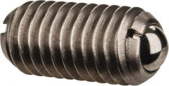 Gibraltar - M8x1.25, 5mm Ball Diam, 16mm Body Length, 1.5mm Max Ball Reach, Threaded Ball Plunger - Stainless Steel Body, Stainless Steel Ball, 3.37 Lb Initial End Force, 6.75 Lb Final End Force, Locking Element - Makers Industrial Supply