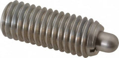 Gibraltar - 1/2-13, 1-1/4" Thread Length, 1/4" Plunger Projection, Stainless Steel Threaded Spring Plunger - 1/4" Max Plunger Diam, 1-1/4" Plunger Length, 6.6 Lb Init End Force, 17.4 Lb Final End Force, 0.1562" Hex - Makers Industrial Supply