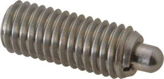 Gibraltar - 1/2-13, 1-1/4" Thread Length, 1/4" Plunger Projection, Stainless Steel Threaded Spring Plunger - 1/4" Max Plunger Diam, 1-1/4" Plunger Length, 2.7 Lb Init End Force, 9.3 Lb Final End Force, 0.1562" Hex - Makers Industrial Supply