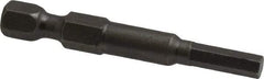 Apex - 4mm Hex Bit - 1/4" Hex Drive, 1-15/16" OAL - Makers Industrial Supply