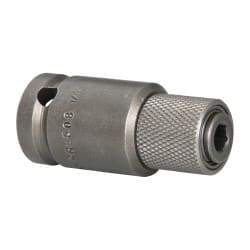 Apex - 1/2 Socket Drive to 1/4 Hex Female Quick-Release Square-Drive to Hex Bit Adapter - 2-1/8" OAL - Makers Industrial Supply