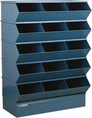 Stackbin - 5 Bin, Shelving Unit with Openings & Base - 37" Wide x 53-1/2" High - Makers Industrial Supply