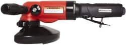 Universal Tool - 5" Wheel Diam, 11,000 RPM, Pneumatic Angle & Disc Grinder - 5/8-11 Spindle, 26 CFM, Side Exhaust - Makers Industrial Supply