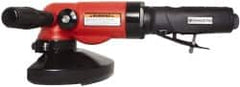 Universal Tool - 5" Wheel Diam, 11,000 RPM, Pneumatic Angle & Disc Grinder - 5/8-11 Spindle, 26 CFM, Side Exhaust - Makers Industrial Supply