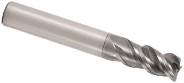 Seco - 1/2", 3 Flute, Single End, Solid Carbide, 0.015" Corner Radius End Mill - 3-1/2" OAL, 48° Helix, Right Hand Flute, 1" LOC, Right Hand Cut - Makers Industrial Supply