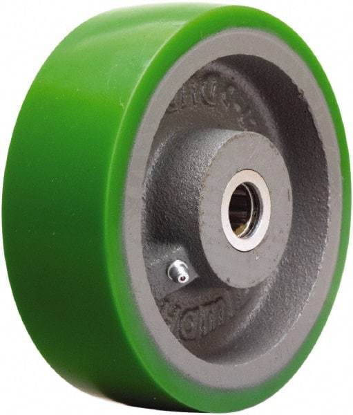 Hamilton - 6 Inch Diameter x 2 Inch Wide, Polyurethane on Cast Iron Caster Wheel - 1,200 Lb. Capacity, 2-1/4 Inch Hub Length, 1 Inch Axle Diameter, Straight Roller Bearing - Makers Industrial Supply