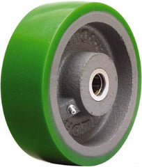 Hamilton - 6 Inch Diameter x 2 Inch Wide, Polyurethane on Cast Iron Caster Wheel - 1,200 Lb. Capacity, 2-1/4 Inch Hub Length, 1 Inch Axle Diameter, Straight Roller Bearing - Makers Industrial Supply