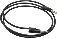 Pomona - Black Electrical Test Equipment Leads - Use with Stacking Banana Plugs - Makers Industrial Supply