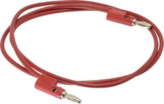 Pomona - Red Electrical Test Equipment Leads - Use with Stacking Banana Plugs - Makers Industrial Supply