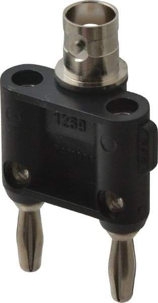 Pomona - Black Electrical Test Equipment Adapter - Use with Female BNC to Double Banana Plugs - Makers Industrial Supply