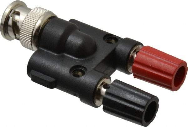 Pomona - Black Electrical Test Equipment Adapter - Use with Male BNC to Double Binding Posts - Makers Industrial Supply