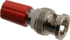 Pomona - Red Electrical Test Equipment Adapter - Use with Male BNC to Single Binding Posts - Makers Industrial Supply