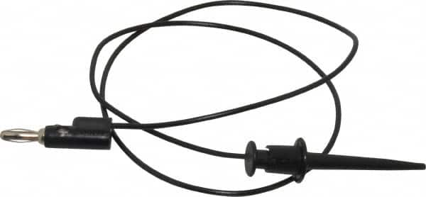 Pomona - Black Electrical Test Equipment Patch Cord - Use with Test Clips - Makers Industrial Supply