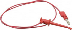 Pomona - Red Electrical Test Equipment Patch Cord - Use with Test Clips - Makers Industrial Supply