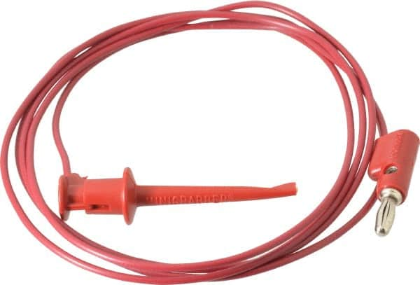 Pomona - Red Electrical Test Equipment Patch Cord - Use with Test Clips - Makers Industrial Supply