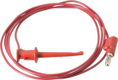 Pomona - Red Electrical Test Equipment Patch Cord - Use with Test Clips - Makers Industrial Supply