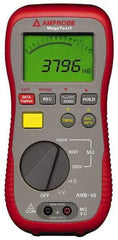 Amprobe - Digital LCD Display, 4,000 Megohm Electrical Insulation Resistance Tester & Megohmmeter - 1,000 VDC Max Test Voltage, Powered by 1.5V AA Battery - Makers Industrial Supply