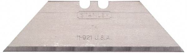 Stanley - 5 Piece Carbon Steel Utility Knife Blade - 2-7/16" OAL, 0.035" Blade Thickness - Makers Industrial Supply