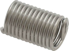 Recoil - M8x1.25 Metric Coarse, 20mm OAL, Free Running Helical Insert - 13-1/4 Free Coils, Tanged, Stainless Steel, Bright Finish, 2-1/2D Insert Length - Makers Industrial Supply