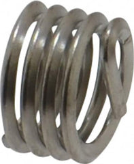 Recoil - 3/8-16 UNC, 3/8" OAL, Free Running Helical Insert - 4-3/8 Free Coils, Tanged, Stainless Steel, Bright Finish, 1D Insert Length - Makers Industrial Supply