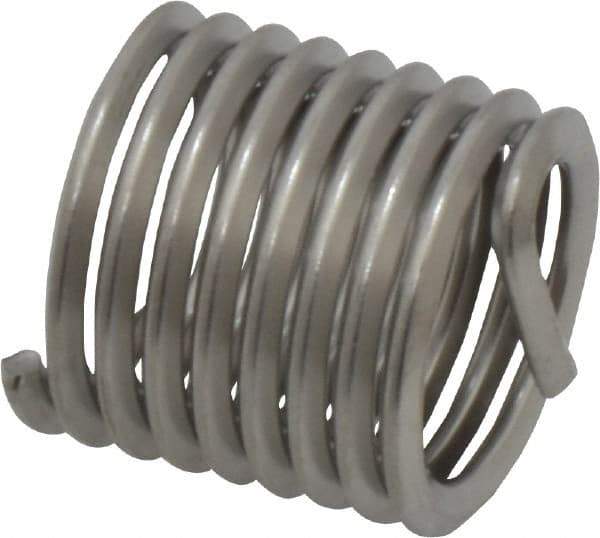 Recoil - 5/8-11 UNC, 0.938" OAL, Free Running Helical Insert - 8-1/2 Free Coils, Tanged, Stainless Steel, Bright Finish, 1-1/2D Insert Length - Makers Industrial Supply