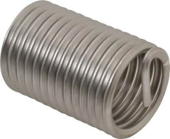 Recoil - 1-8 UNC, 2" OAL, Free Running Helical Insert - 14 Free Coils, Tanged, Stainless Steel, Bright Finish, 2D Insert Length - Makers Industrial Supply