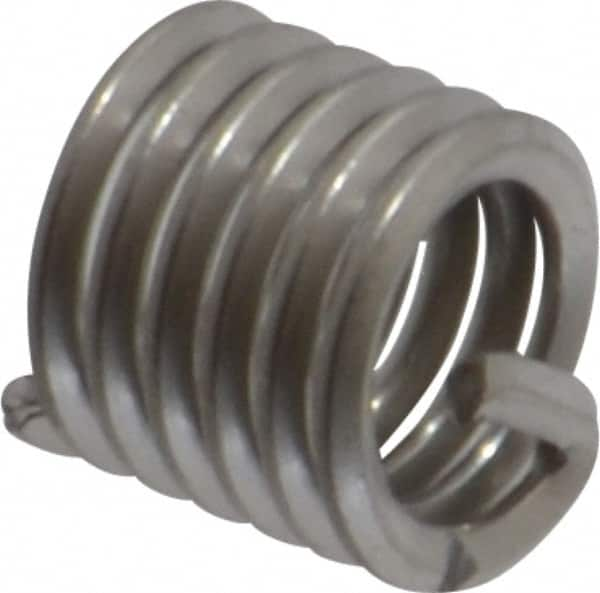 Recoil - #12-24 UNC, 0.324" OAL, Free Running Helical Insert - 6 Free Coils, Tanged, Stainless Steel, 1-1/2D Insert Length - Makers Industrial Supply