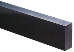 Made in USA - 4' x 3" x 3/8" Black Acetal Rectangular Bar - Makers Industrial Supply