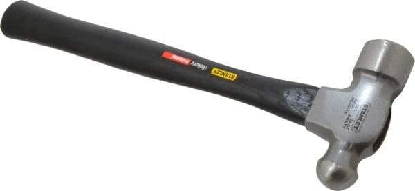 Stanley - 1-1/2 Lb Head High Carbon Steel Ball Pein Hammer - Hickory Handle, 15-1/8" OAL - Makers Industrial Supply