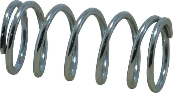 Value Collection - 0.6" OD, 0.062" Wire, 1-1/4" Free Length, Music Wire Compression Stock Springs Spring - 24.74 Lb Spring Rating - Makers Industrial Supply