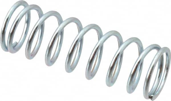 Value Collection - 0.6" OD, 0.062" Wire, 1-3/4" Free Length, Music Wire Compression Stock Springs Spring - 17.13 Lb Spring Rating - Makers Industrial Supply