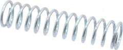 Value Collection - 0.72" OD, 0.072" Wire, 3" Free Length, Music Wire Compression Stock Springs Spring - 12.33 Lb Spring Rating - Makers Industrial Supply