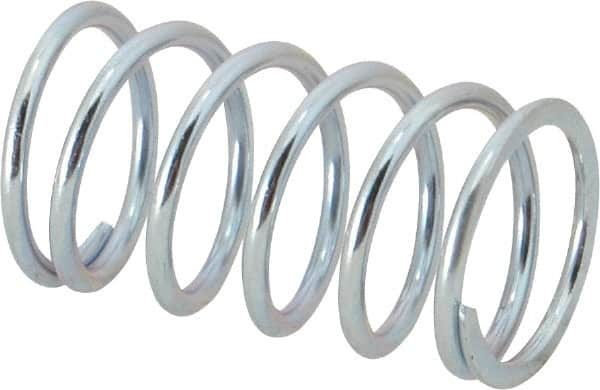 Value Collection - 0.85" OD, 0.08" Wire, 1-1/2" Free Length, Music Wire Compression Stock Springs Spring - 29 Lb Spring Rating - Makers Industrial Supply