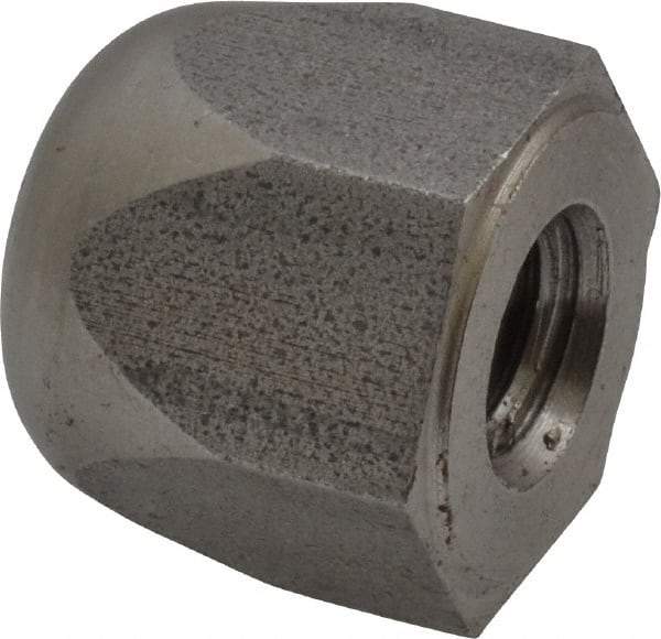 Morton Machine Works - 3/8-16" UNC, 3/4" Width Across Flats, Uncoated, Stainless Steel Acorn Nut - 3/4" Overall Height, Grade 303, TCMAI - Makers Industrial Supply