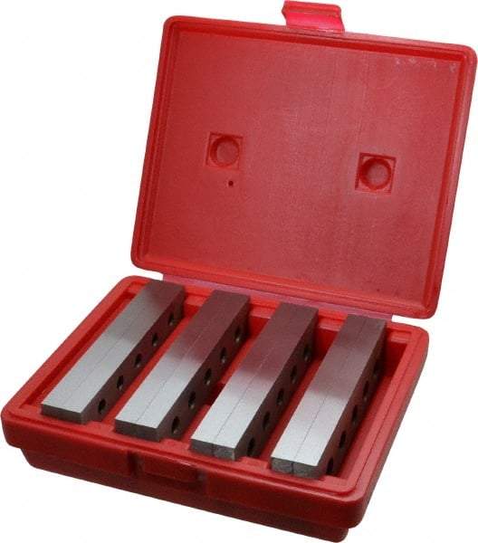 Value Collection - 8 Piece, 6 Inch Long Tool Steel Parallel Set - 1 to 1-3/4 Inch High, 1/2 to 1/2 Inch Thick, 55-62 RC Hardness, Sold as 4 Pair - Makers Industrial Supply