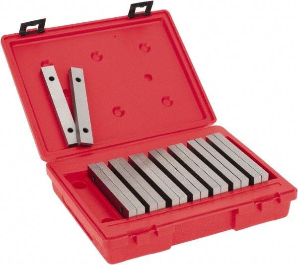 Value Collection - 16 Piece, 6 Inch Long Tool Steel Parallel Set - 7/8 to 1-3/4 Inch High, 1/2 to 1/2 Inch Thick, 55-62 RC Hardness, Sold as 8 Pair - Makers Industrial Supply