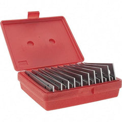 Value Collection - 20 Piece, 6 Inch Long x 1/8 Inch Thick, Alloy Steel Thin Parallel Set - 1/2 to 1-5/8 Inch High, 0.001 Inch Accuracy, 50-54 RC Hardness - Makers Industrial Supply