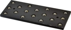 TE-CO - 6" Ball Bearing Parallels - 18 Balls, 1/4" Thick, 2-1/2" Plate Width, 3/8" Ball Diam, Black Oxide - Makers Industrial Supply