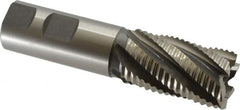 Hertel - 1-1/8" Diam, Coarse Pitch, 2" LOC, 6 Flute Cobalt Roughing Square End Mill - Uncoated, 4-1/2" OAL, 1" Shank Diam, Single End, 30° Helix - Makers Industrial Supply