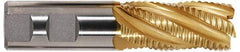 Hertel - 1-1/4" Diam, Fine Pitch, 2" LOC, 6 Flute Cobalt Roughing Square End Mill - TiCN Finish, 4-1/2" OAL, 1-1/4" Shank Diam, Single End, 30° Helix - Makers Industrial Supply