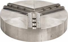 H & R Manufacturing - 11" Chuck Capacity, 1.5mm x 60° Serrated Attachment, Round Soft Lathe Chuck Jaw - 3 Jaws, Aluminum, 1.181" Btw Mount Hole Ctrs, 5" Long x 10" Wide x 2" High, 0.63" Groove, 12mm Fastener - Makers Industrial Supply