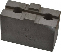 H & R Manufacturing - 6" Chuck Capacity, Tongue & Groove Attachment, Square Soft Lathe Chuck Jaw - Steel, 1-1/2" Btw Mount Hole Ctrs, 2-5/8" Long x 1-1/4" Wide x 1-5/8" High, 5/16" Groove - Makers Industrial Supply