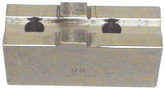 H & R Manufacturing - 8" Chuck Capacity, Tongue & Groove Attachment, Square Soft Lathe Chuck Jaw - Steel, 1-3/4" Btw Mount Hole Ctrs, 3-1/2" Long x 1-1/2" Wide x 3-3/8" High, 5/16" Groove - Makers Industrial Supply