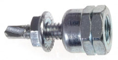 ITW Buildex - 3/8" Zinc-Plated Steel Vertical (End Drilled) Mount Threaded Rod Anchor - 5/8" Diam x 1" Long, 1,510 Lb Ultimate Pullout, For Use with Steel - Makers Industrial Supply