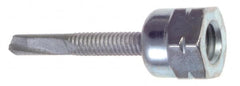 Buildex - 3/8" Zinc-Plated Steel Vertical (End Drilled) Mount Threaded Rod Anchor - 5/8" Diam x 1-1/2" Long, 3,125 Lb Ultimate Pullout, For Use with Steel - Makers Industrial Supply