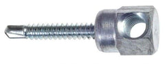 ITW Buildex - 3/8" Zinc-Plated Steel Horizontal (Cross Drilled) Mount Threaded Rod Anchor - 5/8" Diam x 1" Long, 1,477 Lb Ultimate Pullout, For Use with Steel - Makers Industrial Supply